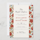 Invitation Dîner de répétition Wild Rose Floral Garden Affair (Devant)