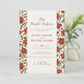 Invitation Dîner de répétition Wild Rose Floral Garden Affair (Debout devant)