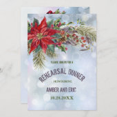 Invitation Dîner de répétition Winter Wonderland (Devant / Derrière)