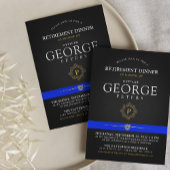 Invitation Dîner de retraite de la police Monogramme Invitati