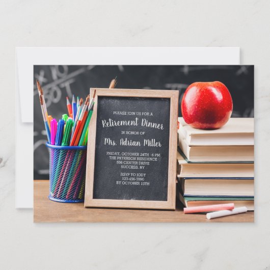 Invitation Dîner de retraite du bureau du professeur Invitati (Devant)