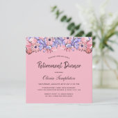 Invitation Dîner de retraite Floral Lavender Rose (Debout devant)