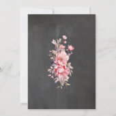 Invitation Dîner de retraite floral, soirée féminine rose (Dos)