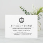 Invitation Dîner de retraite néphrologue | Style minimal (Debout devant)