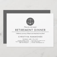 Dîner de retraite pour avocat | Style minimal