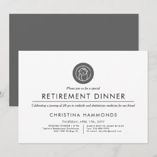 Invitation Dîner de Retraite Sage-Femme Obstétricien   Minima