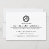 Invitation Dîner de retraite vétérinaire | Invit de style min (Devant)