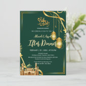 Invitation Dîner de rupture de jeûne luxueux de la mosquée ve (Debout devant)