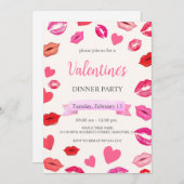 Invitation Dîner de Saint Valentin (Devant / Derrière)