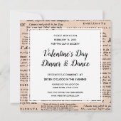 Invitation Dîner de Saint Valentin Danses Vintages (Dos)