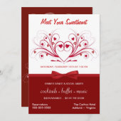 Invitation Dîner de Saint-Valentin - Style affaires (Devant / Derrière)