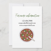 Invitation Dîner de soupe lentille Concours de cuisine Nourri (Dos)