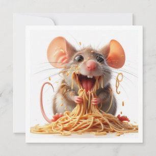 Invitation Dîner de souris amusant invitation, Anniversaire d