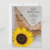 Invitation Dîner de Sunflower Lace Country (Devant)