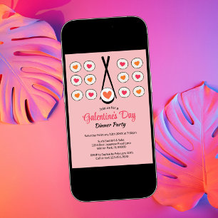 Invitation Dîner de sushi de la Saint-Galentin Saint-Valentin