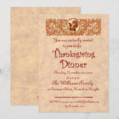 Invitation Dîner de Thanksgiving (Devant / Derrière)