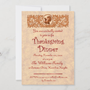 Invitation Dîner de Thanksgiving