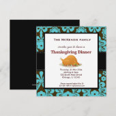 Invitation dîner de Thanksgiving (Devant / Derrière)