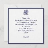 Invitation Dîner de Thanksgiving (Devant)