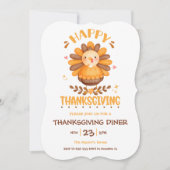 Invitation Dîner de Thanksgiving (Devant)