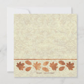 Invitation Dîner de thanksgiving (Dos)