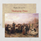 Invitation Dîner de Thanksgiving (Devant / Derrière)