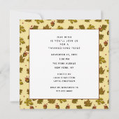 Invitation Dîner de Thanksgiving (Dos)