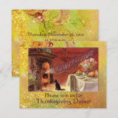 Invitation Dîner de Thanksgiving (Devant / Derrière)