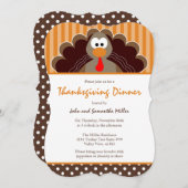 Invitation Dîner de Thanksgiving (Devant / Derrière)