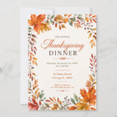 Invitation Dîner de Thanksgiving (Devant)