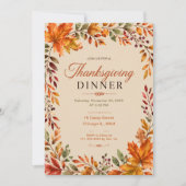Invitation Dîner de Thanksgiving (Devant)