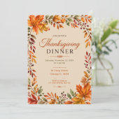 Invitation Dîner de Thanksgiving (Debout devant)