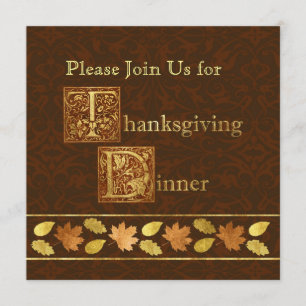 Invitation Dîner de thanksgiving
