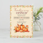 Invitation Dîner de Thanksgiving (Debout devant)