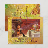 Invitation Dîner de Thanksgiving (Devant / Derrière)