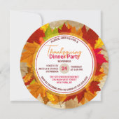 Invitation Dîner de Thanksgiving à l'automne rustique (Devant)