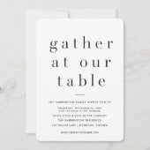 Invitation Dîner de Thanksgiving à notre table (Devant)