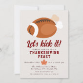 Invitation Dîner de Thanksgiving Amusant Let's Kick It (Devant)
