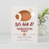 Invitation Dîner de Thanksgiving Amusant Let's Kick It (Debout devant)