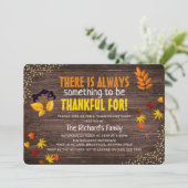 Invitation Dîner de Thanksgiving automnal rustique (Debout devant)