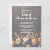 Invitation Dîner de Thanksgiving avec des Citrouil (Devant)