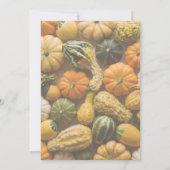 Invitation Dîner de Thanksgiving avec des Citrouil (Dos)