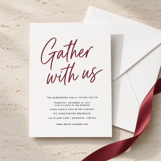 Invitation Dîner de Thanksgiving avec nous