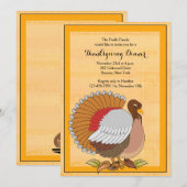 Invitation Dîner de Thanksgiving avec une dinde de choix, vou (Devant / Derrière)