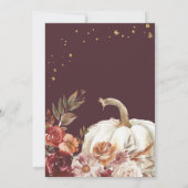 Invitation Dîner de Thanksgiving Boho Pumpkin Autumn Bloom (Dos)