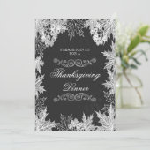 Invitation Dîner de Thanksgiving Chalkboard Fall Leçons (Debout devant)