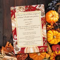 Invitation Dîner de Thanksgiving Chrétien