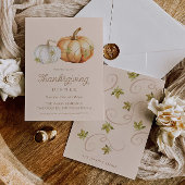 Invitation Dîner de Thanksgiving citrouille