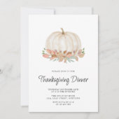 Invitation Dîner de Thanksgiving citrouille (Devant)