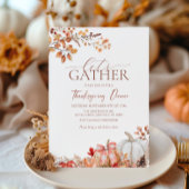Invitation Dîner de Thanksgiving Citrouille et congés d'autom